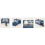 Patut pliant, Lionelo, Stefi, Cu un nivel, Cu intrare laterala cu fermoar, 2 roti, 120x60 cm, Conform cu standardul european de securitate EN 716, Blue Navy - 24