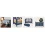 Patut pliant, Lionelo, Stefi, Cu un nivel, Cu intrare laterala cu fermoar, 2 roti, 120x60 cm, Conform cu standardul european de securitate EN 716, Blue Navy - 25