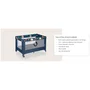 Patut pliant, Lionelo, Stefi, Cu un nivel, Cu intrare laterala cu fermoar, 2 roti, 120x60 cm, Conform cu standardul european de securitate EN 716, Blue Navy - 23