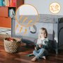 Patut pliant, Lionelo, Stefi, Cu un nivel, Cu intrare laterala cu fermoar, 2 roti, 120x60 cm, Conform cu standardul european de securitate EN 716, Blue Navy - 16