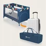 Patut pliant, Lionelo, Stefi, Cu un nivel, Cu intrare laterala cu fermoar, 2 roti, 120x60 cm, Conform cu standardul european de securitate EN 716, Blue Navy - 13