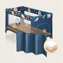 Patut pliant, Lionelo, Stefi, Cu un nivel, Cu intrare laterala cu fermoar, 2 roti, 120x60 cm, Conform cu standardul european de securitate EN 716, Blue Navy - 9