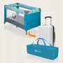 Patut pliant, Lionelo, Stefi, Cu un nivel, Cu intrare laterala cu fermoar, 2 roti, 120x60 cm, Conform cu standardul european de securitate EN 716, Turquoise - 10