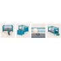 Patut pliant, Lionelo, Stefi, Cu un nivel, Cu intrare laterala cu fermoar, 2 roti, 120x60 cm, Conform cu standardul european de securitate EN 716, Turquoise - 23