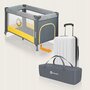 Patut pliant, Lionelo, Stefi, Cu un nivel, Cu intrare laterala cu fermoar, 2 roti, 120x60 cm, Conform cu standardul european de securitate EN 716, Yellow Lemon - 14