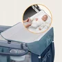 Patut pliant, Lionelo, Sven Plus, 120x60 cm, Cu doua nivele, Cu arcada jucarii, masuta de infasat, vibratii, melodii, conform cu standardele europeane de securitate EN716 si EN12221, Blue Navy - 25