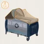 Patut pliant, Lionelo, Sven Plus, 120x60 cm, Cu doua nivele, Cu arcada jucarii, masuta de infasat, vibratii, melodii, conform cu standardele europeane de securitate EN716 si EN12221, Blue Navy - 13