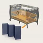 Patut pliant, Lionelo, Sven Plus, 120x60 cm, Cu doua nivele, Cu arcada jucarii, masuta de infasat, vibratii, melodii, conform cu standardele europeane de securitate EN716 si EN12221, Blue Navy - 19