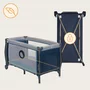 Patut pliant, Lionelo, Sven Plus, 120x60 cm, Cu doua nivele, Cu arcada jucarii, masuta de infasat, vibratii, melodii, conform cu standardele europeane de securitate EN716 si EN12221, Blue Navy - 16