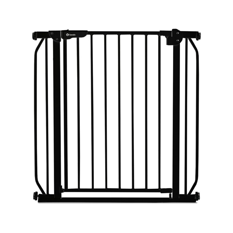 Lionelo - poarta de siguranta prin presiune truus slim, 105 cm, conform cu standardul europeane de securitate en1930, negru onyx