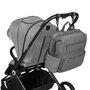 Lionelo - Rucsac impermeabil pentru mamici Cube, Cu 12 compartimente si salteluta de schimbat, Cu prindere universala de carucior, 36 x 36 x 23 cm, Gri - 12