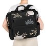 Lionelo - Rucsac impermeabil pentru mamici Cube, Cu 12 compartimente si salteluta de schimbat, Cu prindere universala de carucior, 36 x 36 x 23 cm, Lovin Negru - 6