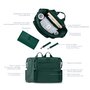 Lionelo - Rucsac impermeabil pentru mamici Cube, Cu 12 compartimente si salteluta de schimbat, Cu prindere universala de carucior, 36 x 36 x 23 cm, Verde - 13
