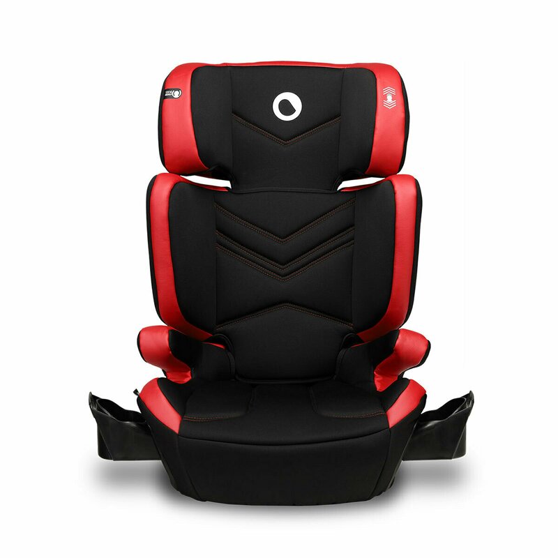 Lionelo - scaun auto hugo , tetiera, husa, suport pahar, 15-36 kg, cu isofix, rosu