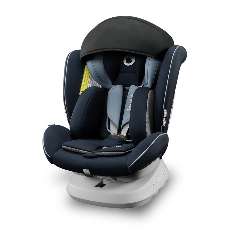 Lionelo - Scaun auto Bastiaan One Pozitie de somn, Protectie laterala, Rotire 360 grade, Top Tether, 0-36 Kg, cu Isofix, Albastru