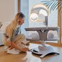 Set 2 in 1, Balansoar si landou, Lionelo, Bella, Rotative 360, Ecran tactil si telecomanda, Electric, Scaun reglabil, 6 miscari unice, 5 viteze, Cu melodii, Gri - 48