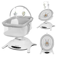 Set 2 in 1, Balansoar si landou, Lionelo, Bella, Rotative 360, Ecran tactil si telecomanda, Electric, Scaun reglabil, 6 miscari unice, 5 viteze, Cu melodii, Gri