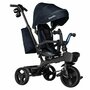 Lionelo - Tricicleta Kori, Cu suport de picioare, Control al directiei, Scaun reversibil, Rotire 360 grade, Pliabila, Conform cu standardul european de securitate EN71, Blue Navy - 7