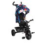 Lionelo - Tricicleta Haari Blue Navy Suport picioare, Control al directiei, Scaun reversibil, Rotire 360 grade, Pliabila, Conform cu standardul european de securitate EN71, Multicolor - 6