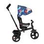Lionelo - Tricicleta Haari Blue Navy Suport picioare, Control al directiei, Scaun reversibil, Rotire 360 grade, Pliabila, Conform cu standardul european de securitate EN71, Multicolor - 10