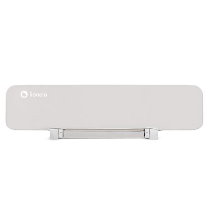 Bariera de protectie pentru pat, Lionelo, Lora XL, Pliabila, Sistem de blocare StandSafe, Geanta de transport inclusa, 150x46 cm, Conform cu BS 7972:2001+A1:2009, Bej