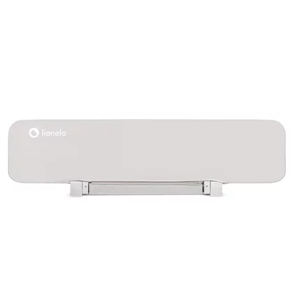 Bariera de protectie pentru pat, Lionelo, Lora XL, Pliabila, Sistem de blocare StandSafe, Geanta de transport inclusa, 150x46 cm, Conform cu BS 7972:2001+A1:2009, Bej
