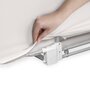 Bariera de protectie pentru pat, Lionelo, Lora XL, Pliabila, Sistem de blocare StandSafe, Geanta de transport inclusa, 150x46 cm, Conform cu BS 7972:2001+A1:2009, Bej - 13