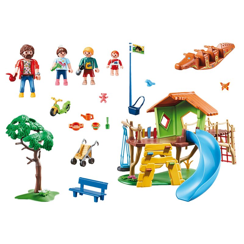 Playmobil - set de constructie loc de joaca in parcul de aventuri city life