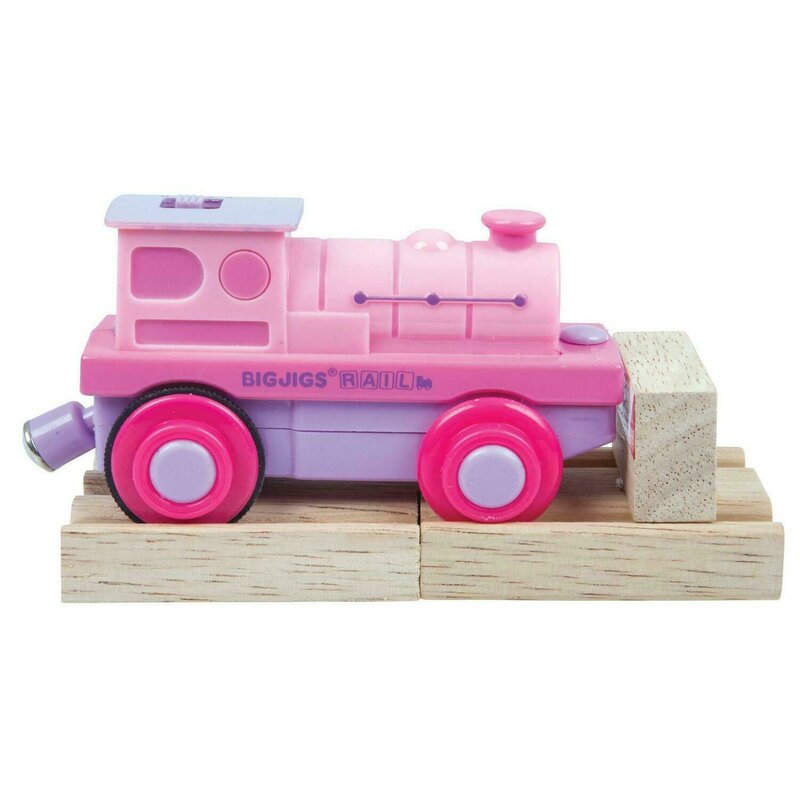 Bigjigs - locomotiva electrica roz