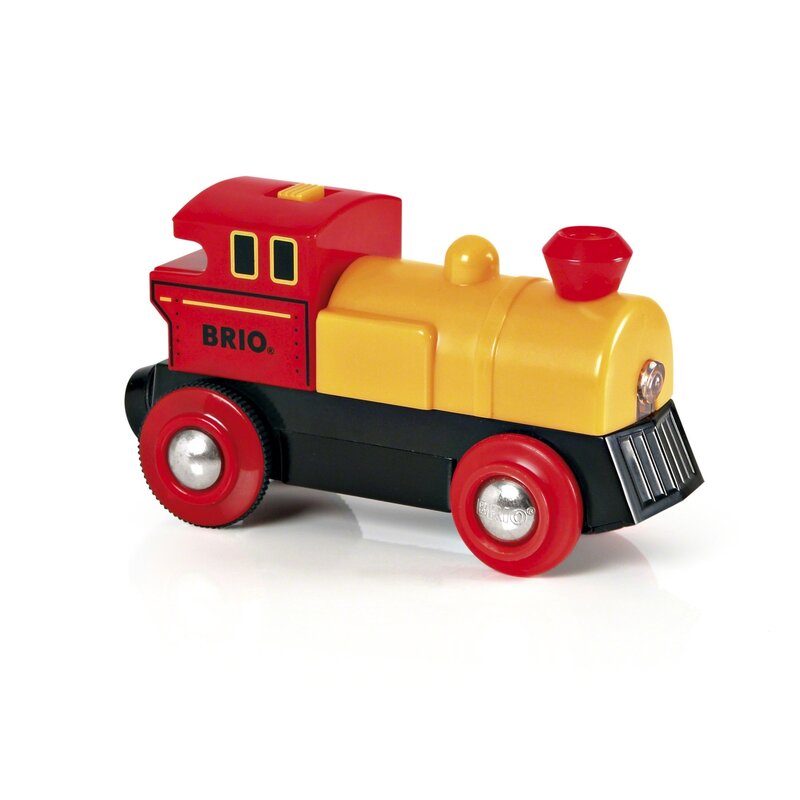 Brio - locomotiva mica , cu baterii, rosu