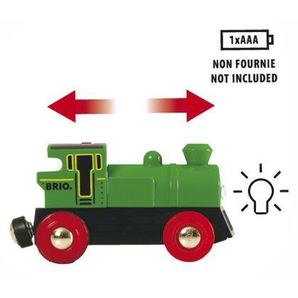 BRIO - Locomotiva Mica , Cu baterii, Verde