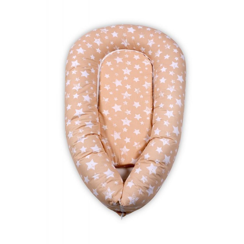 Lorelli - baby nest 3 in 1, 110 x 70 x 15 cm, husa bumbac ranforce, stars beige