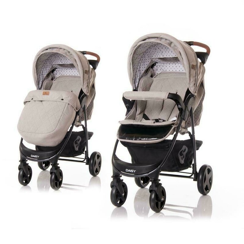 Lorelli - carucior daisy cu acoperitoare pentru picioare, beige string