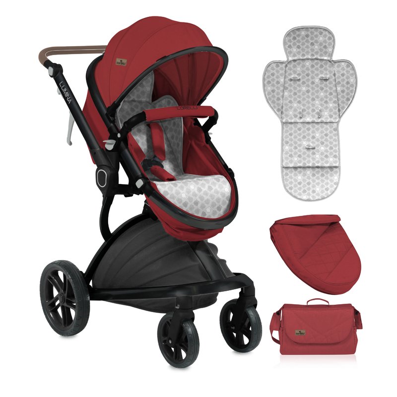 Lorelli - carucior sistem lumina, landou transformabil cadru aluminiu red