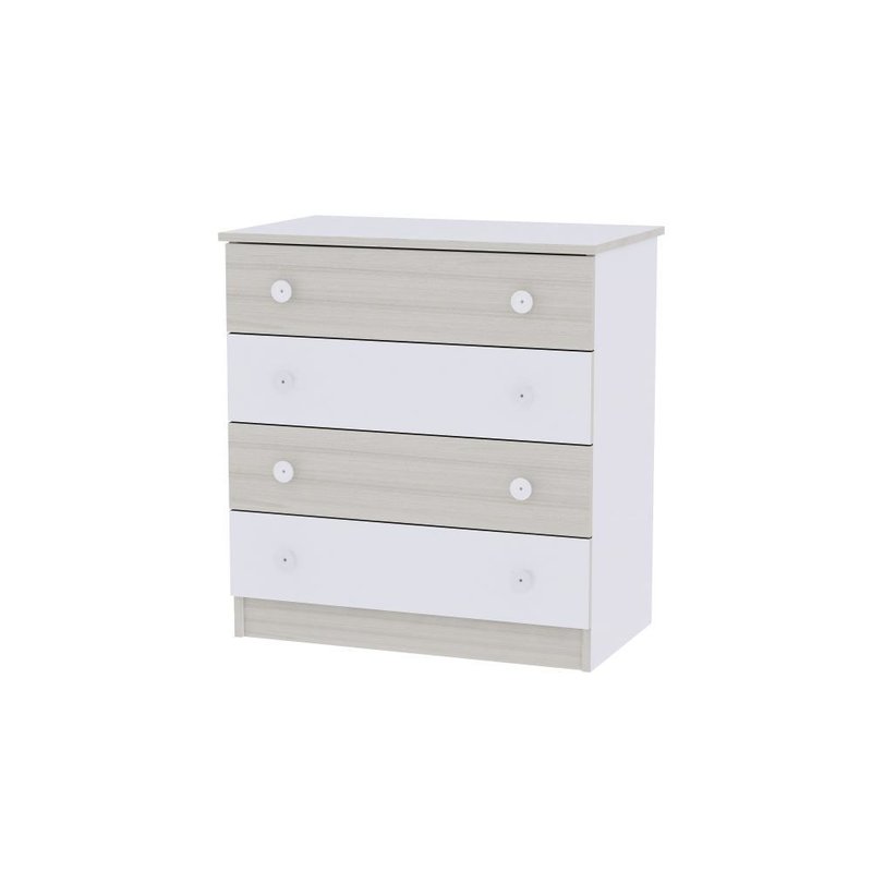 Lorelli - comoda lemn , 4 sertare , white light oak