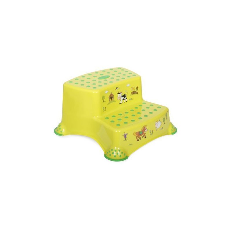Lorelli - inaltator dublu pentru baie, antiderapant, funny farm, green meadow