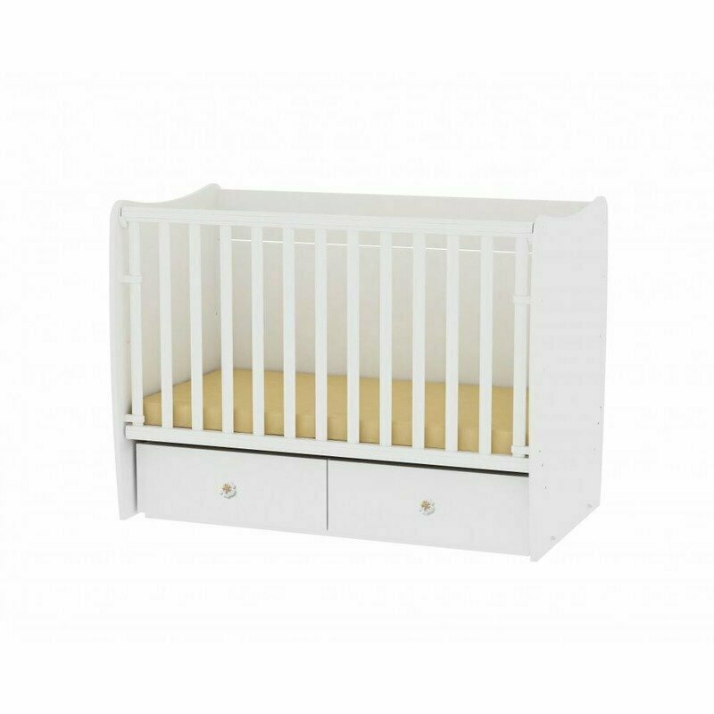 Lorelli pat lemn balansoar 60/120 matrix white, resigilat