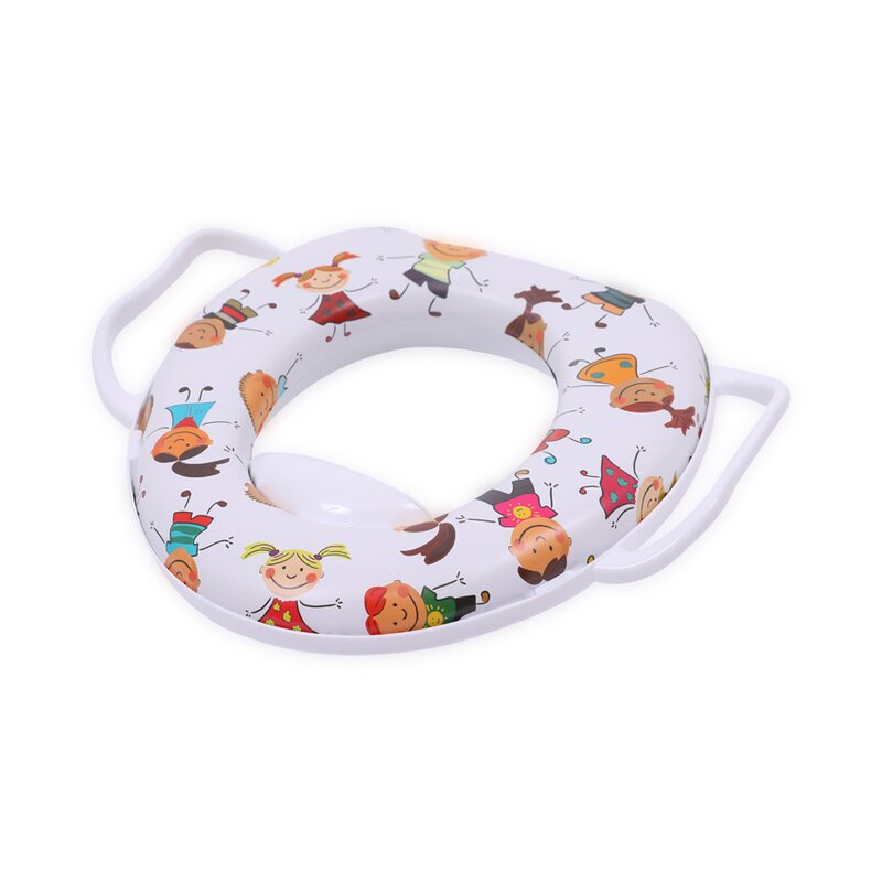 Lorelli - reductor moale pentru toaleta, cu manere, kids white