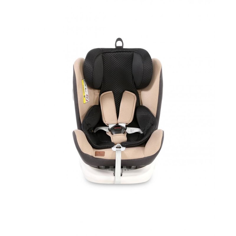 Lorelli - scaun auto lusso spatar reglabil, pozitie de somn, protectie laterala, rotire 360 grade, 0-36 kg, cu isofix, bej/negru