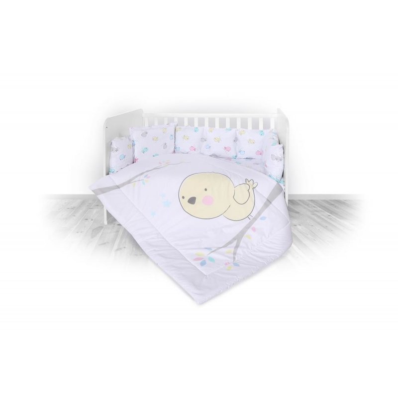 Lorelli - set lenjerie pat , 8 piese , 70x140 cm , bumbac ranforsat , chicken