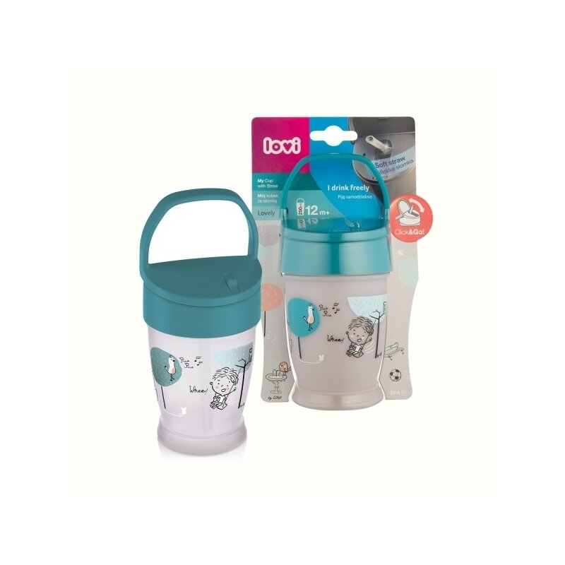 Lovi - cana mea cu pai junior 250ml lovely baiat - 35/354boy