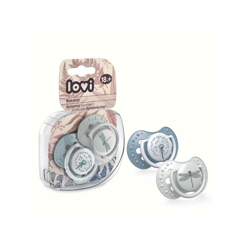 Lovi - suzeta silicon dynamic 18+ m 2 pcs botanic baiat - 22/875boy
