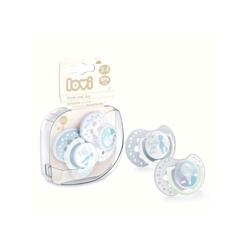 Lovi - suzeta silicon dynamic 3-6m 2 pcs pride&joy baiat - 22/845boy