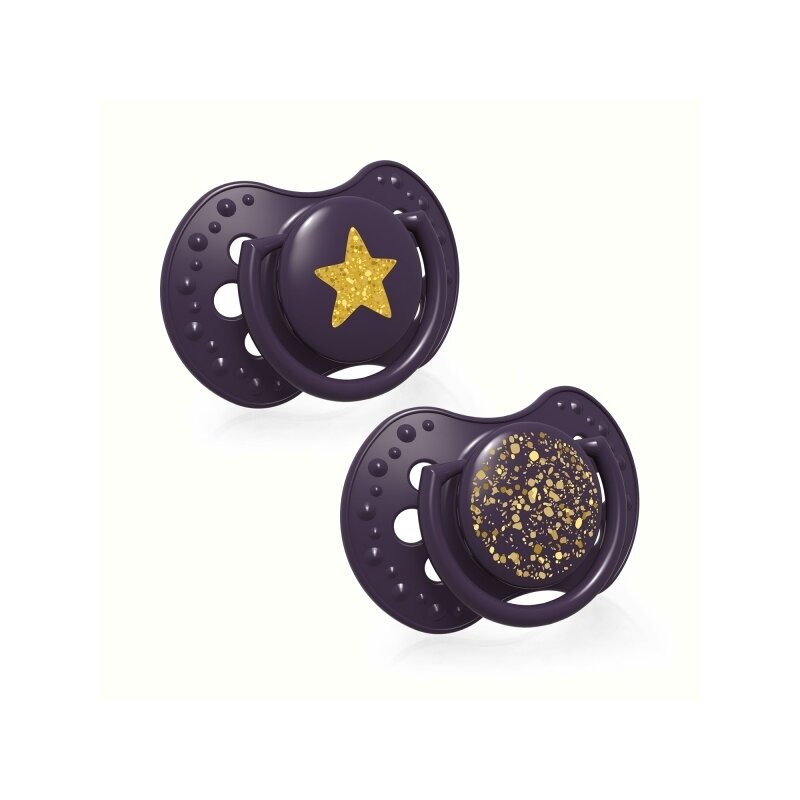 Lovi - suzeta silicon dynamic 6-18 m 2 pcs stardust violet 22/894_violet