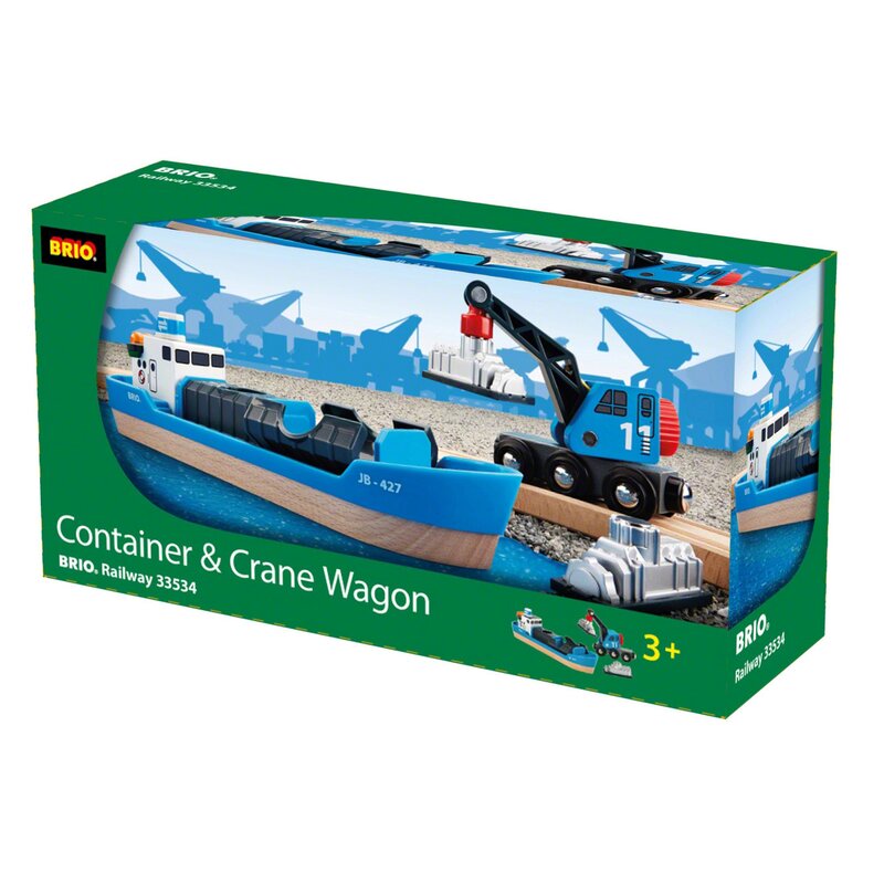 Brio - vehicul de lemn macara , de incarcare, cu nava