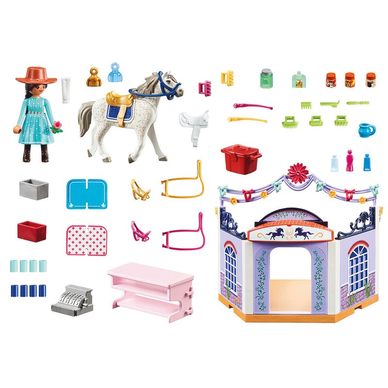 Playmobil - set de constructie magazin accesorii cai in miradero spirit