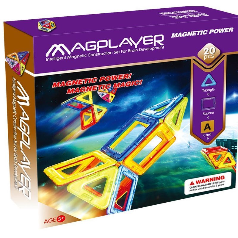 Magplayer joc de constructie magnetic - 20 piese
