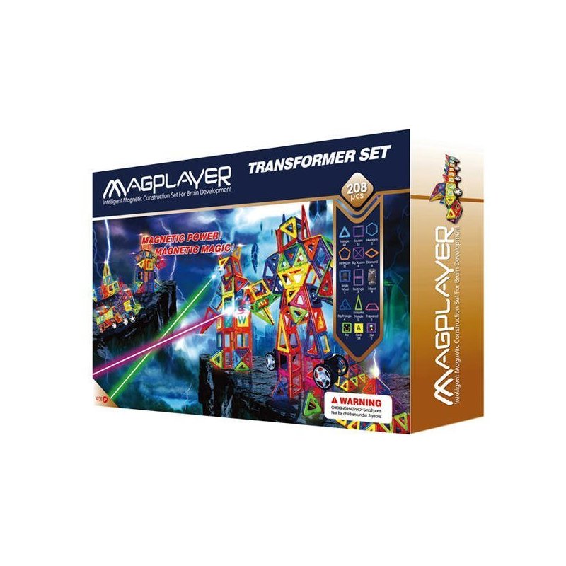Magplayer joc de constructie magnetic - 208 piese