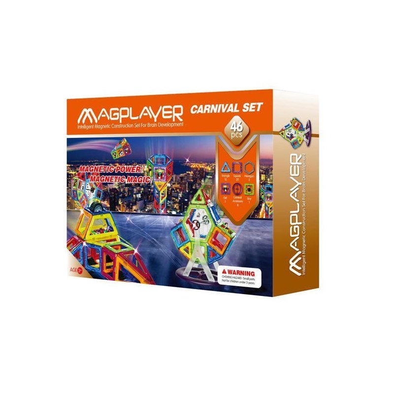 Magplayer joc de constructie magnetic - 46 piese