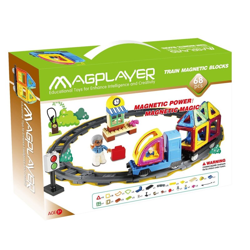 Magplayer joc de constructie magnetic - 68 piese